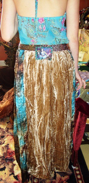 Aqua & Tan Skirt Wrap